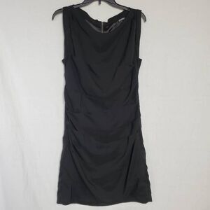 Express Women’s Little Black Dress Size 10 Sleeveless Ruched Sheath